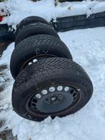 Winterbanden 205/55 R16 met stalen velgen, Auto-onderdelen, Banden en Velgen, Ophalen, Gebruikt, 16 inch, Banden en Velgen