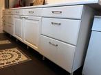 Gebruikte keuken met blad en kastjes - zelf demonteren, Huis en Inrichting, Keuken | Keukenelementen, Ophalen, Gebruikt, Wit, 200 cm of meer