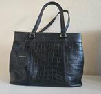 Burkely lederen damestas met krokodillenprint, Ophalen of Verzenden, Nieuw, Bruin, Handtas