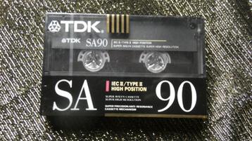 1x TDK SA 90 –Cassette- 90min. 1990.NIEUW-in folie!  -adv.12 beschikbaar voor biedingen