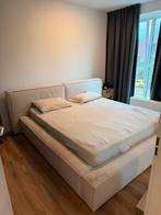 Beige West Wing Bed met Matt Sleeps Matras, Ophalen, Beige, Tweepersoons, 180 cm