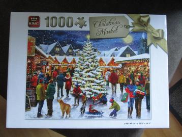 King - kerst puzzel - Christmas Market - 1000 stukjes beschikbaar voor biedingen