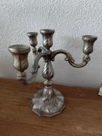 Kandelaar 4 armig zilver of verzilverd, Ophalen of Verzenden, Zwart, Metaal, 75 cm of meer
