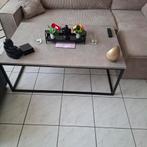 Salontafel betonlook + 6 grijze eetkamerstoelen, Huis en Inrichting, Ophalen, Zo goed als nieuw, Modern, Grijs