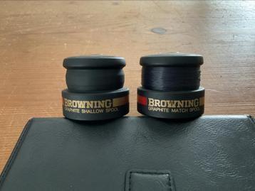 Spoelen Browning graphite: 1 match spool, en 1 shallow spool beschikbaar voor biedingen