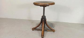 Antieke bentwood swivel pianokruk krukje beschikbaar voor biedingen