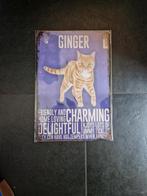 Metalen Wandbord - Ginger Kat - 30x20cm - Nieuw, Huis en Inrichting, Ophalen of Verzenden, Nieuw