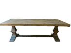 Kloostertafel eettafel te koop (240 x 100), Ophalen, Gebruikt, Stoer en toch elegant, 200 cm of meer