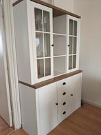 Witte buffetkast, Huis en Inrichting, Kasten | Buffetkasten, Ophalen, 100 tot 150 cm, Zo goed als nieuw, 150 tot 200 cm