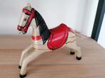 Houten Paard Carousel Houtsnijwerk H16 L18 cm Oud  vintage, Antiek en Kunst, Antiek | Speelgoed, Ophalen of Verzenden