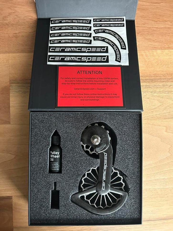 UNIEK! CeramicSpeed 3D Printed Titanium OSPW, Fietsen en Brommers, Fietsonderdelen, Nieuw, Racefiets, Derailleur of Ketting