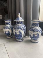Delfts Bleau vazen 3 stuks, Antiek en Kunst, Ophalen