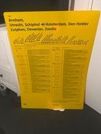 NS Informatiebord - Arnhem, Utrecht, Den Helder, Ophalen of Verzenden, Gebruikt, Trein, Overige typen