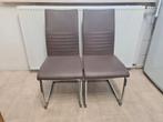 Kamerstoelen lederlook 4 stuks mokka kleur, Huis en Inrichting, Stoelen, Ophalen, Zo goed als nieuw, Overige kleuren