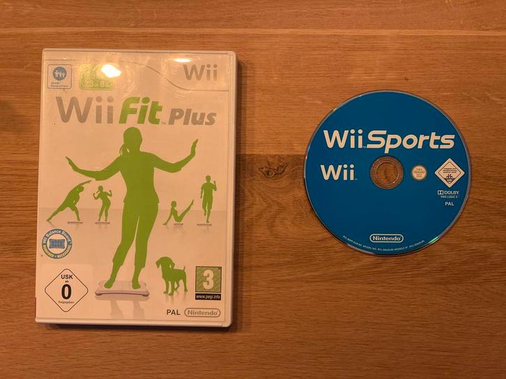 Twee Nintendo Wii spellen. Wiisports en wii fit plus, Spelcomputers en Games, Games | Nintendo Wii, Gebruikt, Sport, 1 speler