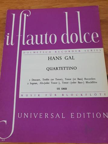 Hans Gal - Quartettino - Blokfluit Muziek beschikbaar voor biedingen