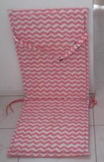 1 Tuinkussen wit/rood rugleuning 65 cm, zit 45 cm, breed 45, Ophalen of Verzenden, Nieuw