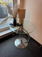 Gratis afhalen glazen tafeltje, Huis en Inrichting, Tafels | Bijzettafels, Minder dan 55 cm, Gebruikt, Glas, Rechthoekig