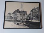 Oud Stadsgezicht Goes, Minder dan 50 cm, Gebruikt, Ophalen of Verzenden, Schilderij