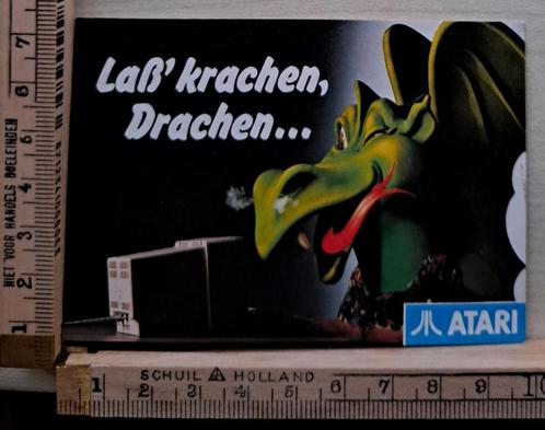Vintage sticker ATARI spelcomputer logo merk Duits, Computers en Software, Ontwerp- en Bewerkingssoftware, Zo goed als nieuw, Ophalen of Verzenden