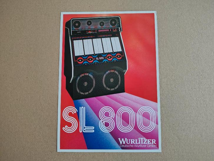 Flyer: Wurlitzer SL800 (1988) jukebox, Verzamelen, Automaten | Jukeboxen, Gebruikt, Seeburg, 1950 tot 1960, Verzenden