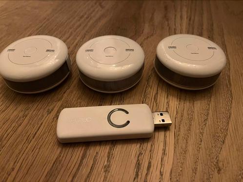 Setje 3x Fibaro Rookmelders + Z-Wave Controller, Doe-het-zelf en Verbouw, Alarmsystemen, Zo goed als nieuw, Detector, Sensor of Melder