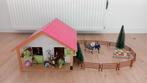 Stal voor Schleich paarden + veel accessoires, Verzamelen, Speelgoed, Ophalen, Gebruikt