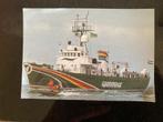 Oude ansichtkaart van schip van Greenpeace, Verzamelen, Ansichtkaarten | Themakaarten, Ophalen of Verzenden, 1980 tot heden, Ongelopen