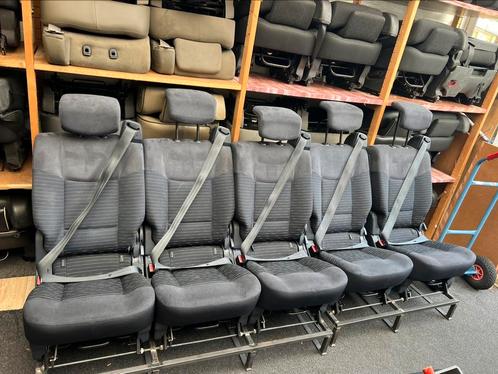 8 blauw stoffen stoelen 3p gordel isofix camper zelfbouw, Auto-onderdelen, Interieur en Bekleding, Ophalen