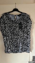 Mouwloos shirt dames 42 zwart met lichtbeige Elvira, Zwart, Maat 42/44 (L), Nieuw, Ophalen of Verzenden