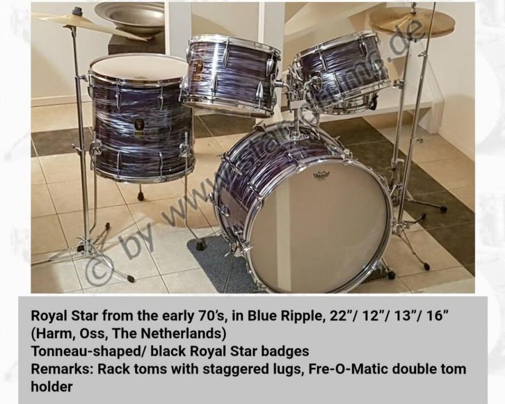 Royal Star 1970 pre-TAMA vintage ketelset, Muziek en Instrumenten, Drumstellen en Slagwerk, Gebruikt, Tama, Ophalen
