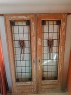 Set glas in lood ensuite deuren., Glas, Gebruikt, Ophalen