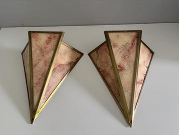 Set grote Amsterdamse school / Tuschinski / Art-Deco lampen  beschikbaar voor biedingen
