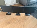 Dell U2412M - 3x 24 inch monitor, Computers en Software, Monitoren, Ophalen, Gebruikt, In hoogte verstelbaar, Full HD