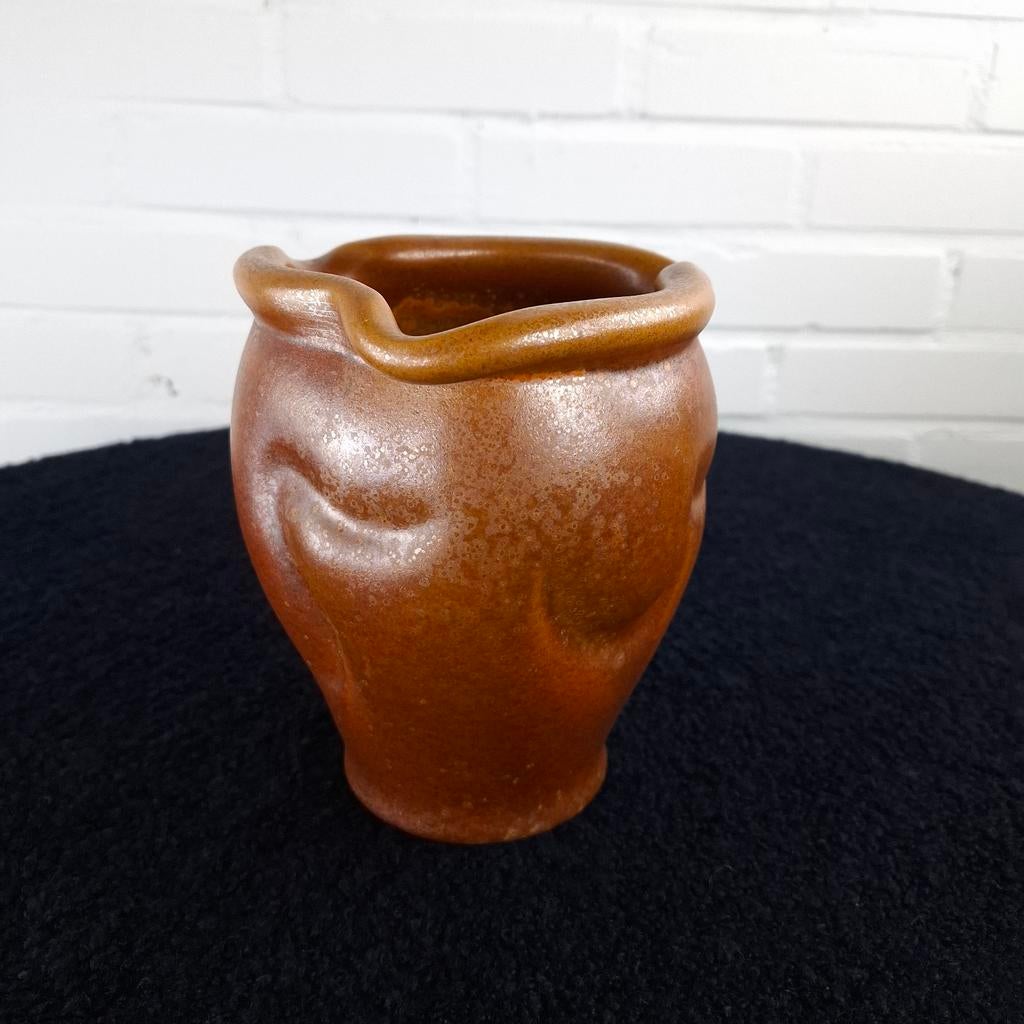 Vintage Art deco Fons Decker Fonzie vaas Gouda Holland, Rond, Ophalen of Verzenden, X, Aardewerk