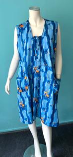 Vintage jaren 70 schortjurk blauw maat 46, Kleding | Dames, Jurken, Maat 46/48 (XL) of groter, Vintage, Knielengte, Gedragen