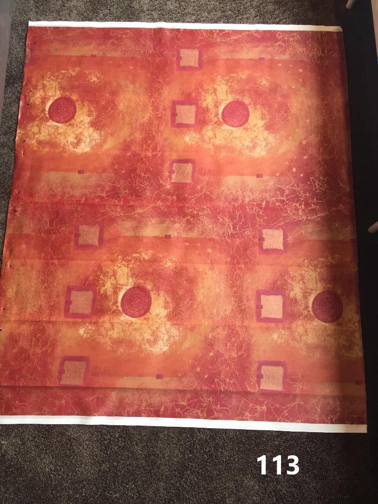 Lap stof 110 x 140 cm HH Casarano - rood terra gordijnstof, Nieuw, Ophalen of Verzenden, 30 tot 120 cm, Katoen