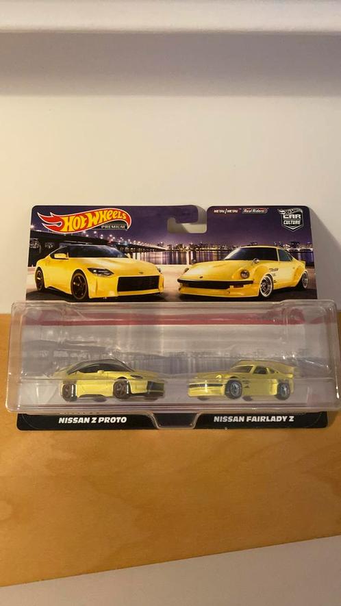 Hot wheels Nissan Z Proto & Fairlady Z 2 pack premium, Hobby en Vrije tijd, Modelauto's | Overige schalen, Zo goed als nieuw, Ophalen of Verzenden