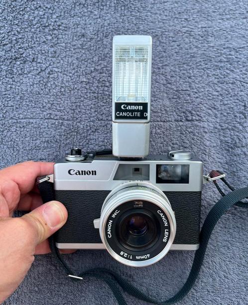 ️ Canon Canonet 28 + Canon Canolite D Flitser – Vintage, Audio, Tv en Foto, Fotocamera's Analoog, Canon, Ophalen of Verzenden