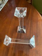 2 kandelaren, Ophalen of Verzenden, Glas