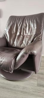 Leolux draaifauteuil leder, Ophalen, Gebruikt, 75 tot 100 cm, Leer
