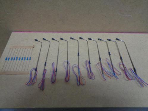 Te koop 10 nieuwe LED-lantaarns 3 volt voor N spoor, Hobby en Vrije tijd, Modeltreinen | N-Spoor, Nieuw, Overige typen, Gelijkstroom