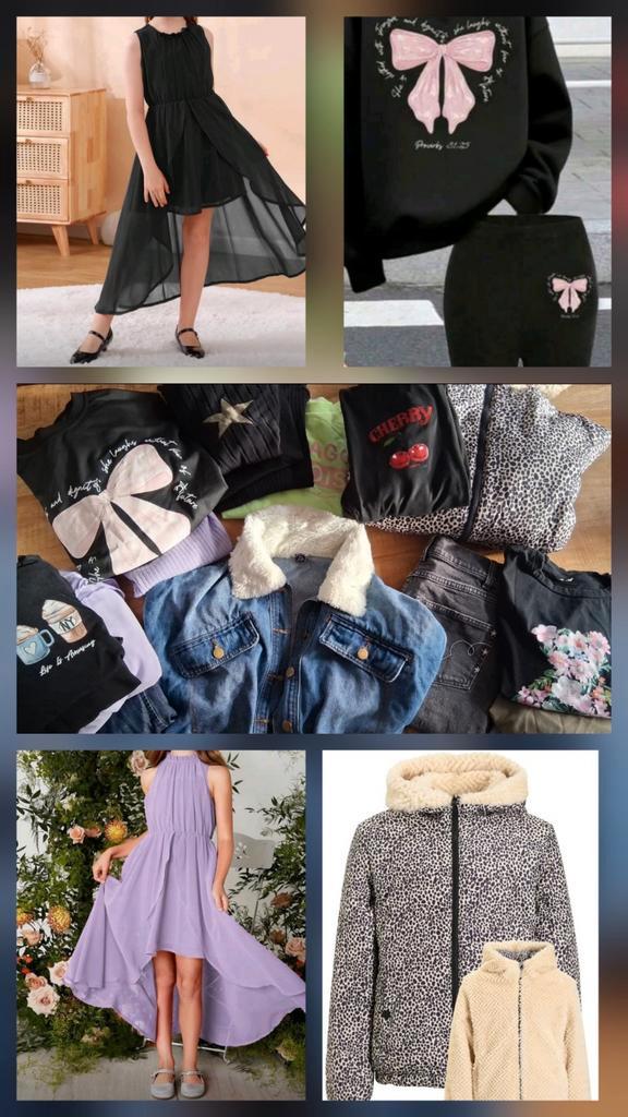 Meisjes kleding pakket maat 158 inclusief teddy winterjas, Kinderen en Baby's, Kinderkleding | Maat 158, Zo goed als nieuw, Meisje