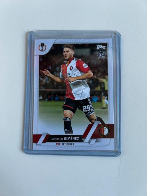 Santiago Gimenez Topps voetbal kaart 2022 Feyenoord, Hobby en Vrije tijd, Stickers en Plaatjes, Zo goed als nieuw, Plaatje, Ophalen of Verzenden