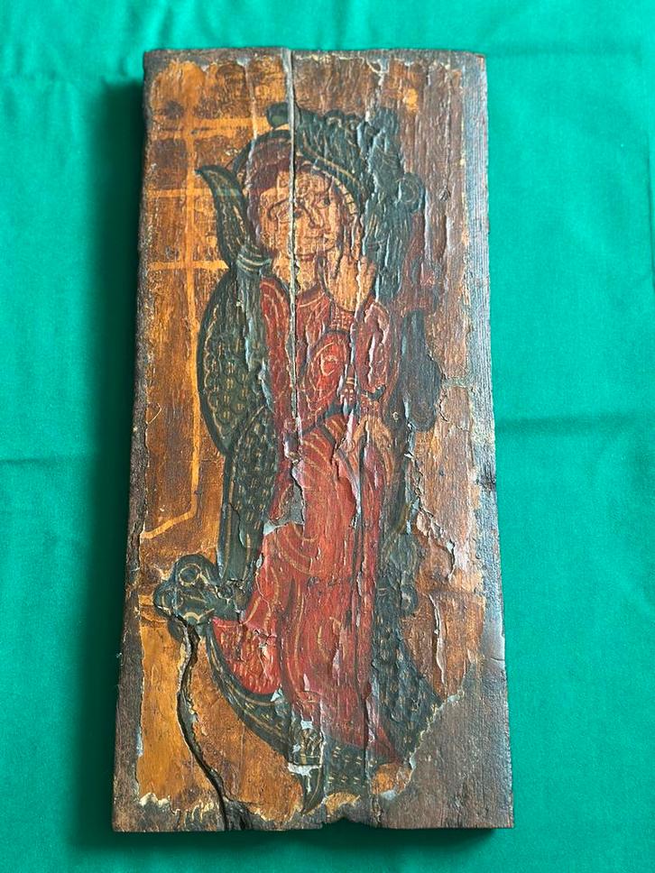 Antiek houten religieus paneel, Antiek en Kunst, Antiek | Religie, Ophalen of Verzenden