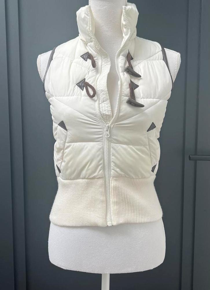 Cool Cat gewatteerde bodywarmer maat XS - 34, Kleding | Dames, Bodywarmers, Zo goed als nieuw, Maat 34 (XS) of kleiner, Wit, Ophalen of Verzenden