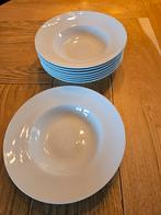8 grote witte pastaborden / diepe borden zo goed als nieuw, Huis en Inrichting, Keuken | Servies, Bord(en), Effen, Zo goed als nieuw