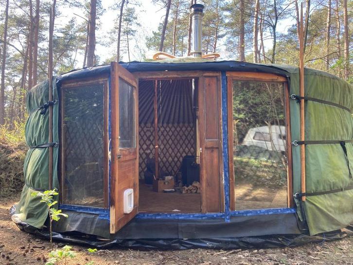 Te koop: Yurt (4 jaar oud) – compleet uitgerust, Caravans en Kamperen, Tenten, Zo goed als nieuw, Ophalen