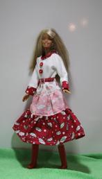 Barbie 50: strokenjurk met lange mouwen en laarzen, Verzenden, Nieuw, Barbie