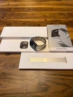 Apple Watch 10 Titanium 46mm - Nomad RVS band, Ophalen, Zo goed als nieuw, Zilver, IOS